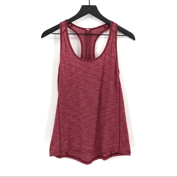 lululemon athletica Tops - lululemon athletica Women's Heathered Burgundy Racerback Tank Top